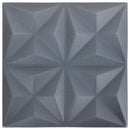 vidaXL Fali panelek 24 pcs Origami Szürke 50 x 50 cm XPS Hab