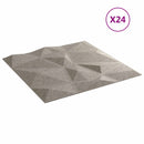 vidaXL Fali panelek 24 db 50 x 50 cm Betonszürke XPS Hab