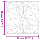 vidaXL Fali panelek 48 db 50 x 50 cm Betonszürke XPS Hab