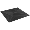 vidaXL Fali panelek 48 db 50 x 50 cm Fekete Csillag XPS Hab