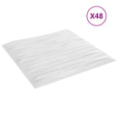 vidaXL Fali panelek 48 db 50 x 50 cm Fehér kő XPS Hab