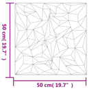 vidaXL Fali panelek 24 db 50 x 50 cm Fehér XPS Hab