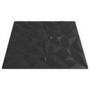 vidaXL Fali panelek 24 pcs Fekete 50 x 50 cm XPS Hab
