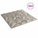 vidaXL Fali panelek 24 db 50 x 50 cm Ametiszt Beton XPS Hab