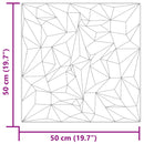 vidaXL Fali panelek 48 db 50 x 50 cm Ametiszt Zöld XPS Hab
