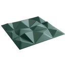 vidaXL Fali panelek 12 db 50 x 50 cm Gyémánt Zöld XPS Hab