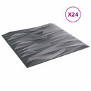 vidaXL Fali panelek 24 db 50 x 50 cm Kőszürke XPS Hab