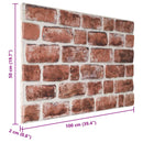 vidaXL Fali panelek 10 db 100 x 50 cm Sötétbarna és fehér EPS Hab