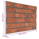 vidaXL Fali panelek 10 db 100 x 50 cm Terrakotta EPS Hab