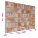 vidaXL Fali panelek 10 db 100 x 50 cm Narancssárga EPS Hab