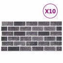vidaXL Fali panelek 10 db 100 x 50 cm Fekete és Szürke EPS Hab