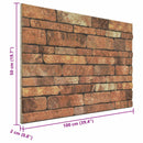 vidaXL Fali panelek 10 db 100 x 50 cm Barna és fehér EPS Hab