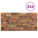 vidaXL Fali panelek 10 db 100 x 50 cm Barna és fehér EPS Hab