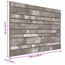 vidaXL Fali panelek 10 pcs Sötétszürke 100 x 50 cm EPS Hab
