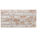 vidaXL Fali panelek 10 pcs Piros és Fehér 100 x 50 cm EPS Hab