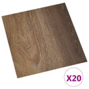 vidaXL Öntapadós Padló Panelek 30,5 x 30,5 cm 20 pcs PVC Barna