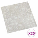 vidaXL Öntapadós Padló Panelek 30,5 x 30,5 cm 20 pcs PVC Világosszürke