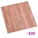 vidaXL Öntapadós Padló Panelek 30,5 x 30,5 cm 20 pcs PVC Piros