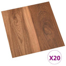 vidaXL Öntapadós Padló Panelek 30,5 x 30,5 cm 20 pcs PVC Fa Szín