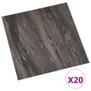 vidaXL Öntapadós Padló Panelek 30,5 x 30,5 cm 20 pcs PVC Sötétszürke