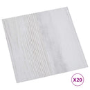 vidaXL Öntapadós Padló Panelek 30,5 x 30,5 cm 20 pcs PVC Fehér és Fa