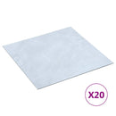vidaXL Öntapadós Padló Panelek 30,5 x 30,5 cm 20 pcs PVC Fehér márvány