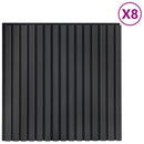 vidaXL Fali panelek 8 pcs Antracitszürke 60,5 x 60 cm
