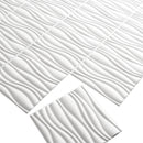 Fali panelek 12 pcs Fehér 50 x 50 cm