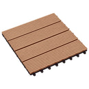 vidaXL Faszegély járólap 11 db Tíkfa 30 x 30 cm WPC
