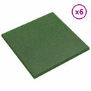 vidaXL Esés elleni védelmi csempék 6 pcs Zöld 50 x 50 cm Gumi