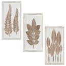 vidaXL Művészeti Dekoráció 3 pcs Barna és fehér 40 x 40 x 1,5 cm