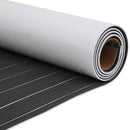 vidaXL Csónak Szőnyeg Csíkos Sötétszürke és Fehér 240 x 90 cm EVA