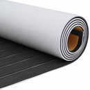 vidaXL Csónak Szőnyeg Csíkos Sötétszürke és Fehér 240 x 60 cm EVA