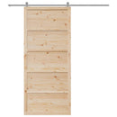 vidaXL Istállóajtó Természetes 100 x 2,5 x 208 cm Tömör Fenyőfa