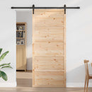 vidaXL Istállóajtó Természetes 80 x 2,5 x 208 cm Tömör Fenyőfa