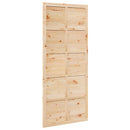 vidaXL Istállóajtó Természetes 100 x 2,5 x 208 cm Tömör Fenyőfa
