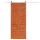 vidaXL Istállóajtó Viaszbarna 100 x 2,5 x 208 cm Tömör Fenyőfa