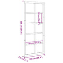 vidaXL Istállóajtó Viaszbarna 100 x 2,5 x 208 cm Tömör Fenyőfa