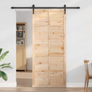 vidaXL Istállóajtó Természetes 80 x 2,5 x 208 cm Tömör Fenyőfa