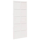 vidaXL Istállóajtó Fehér 80 x 2,5 x 208 cm Tömör Fenyőfa