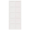 vidaXL Istállóajtó Fehér 80 x 2,5 x 208 cm Tömör Fenyőfa