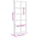 vidaXL Istállóajtó Fehér 80 x 2,5 x 208 cm Tömör Fenyőfa