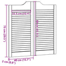 vidaXL Lengő Ajtók Fehér 80 x 40 cm Tömör Fenyőfa