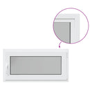 vidaXL Pinceablak RISOR 100 x 50 cm PVC és Üveg Fehér