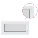 vidaXL Pinceablak RISOR 100 x 50 cm PVC és Üveg Fehér