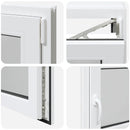 vidaXL Pinceablak RISOR 100 x 60 cm PVC és Üveg Fehér