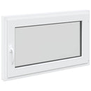 vidaXL Pinceablak RISOR 100 x 60 cm PVC és Üveg Fehér