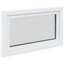 vidaXL Pinceablak RISOR 100 x 60 cm PVC és Üveg Fehér