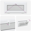 vidaXL Pinceablak RISOR 80 x 40 cm PVC és Üveg