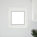 vidaXL Pinceablak RISOR 50 x 50 cm PVC és Üveg Fehér